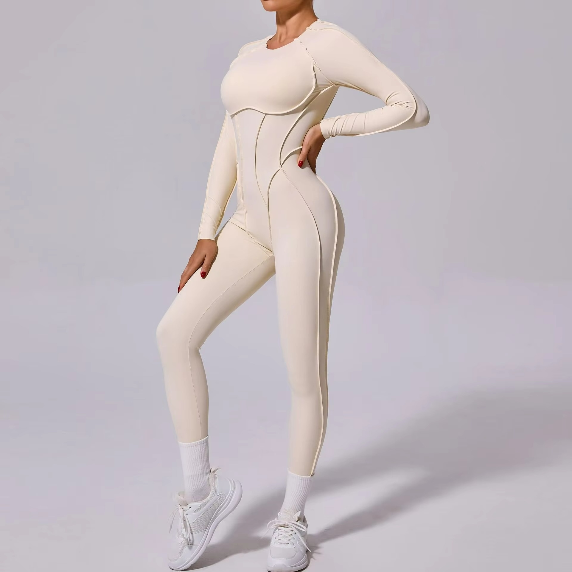 Nysa | Sleek Sleeve Pilates Jumpsuit for Cool Precision TARHUS  Pilates Jumpsuit