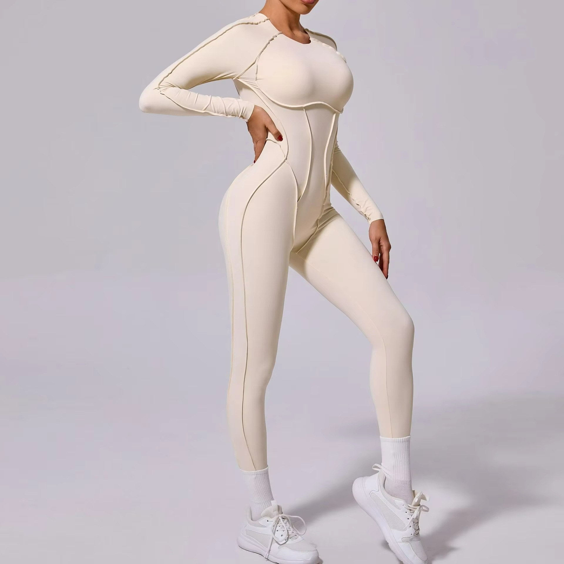 Nysa | Sleek Sleeve Pilates Jumpsuit for Cool Precision TARHUS  Pilates Jumpsuit