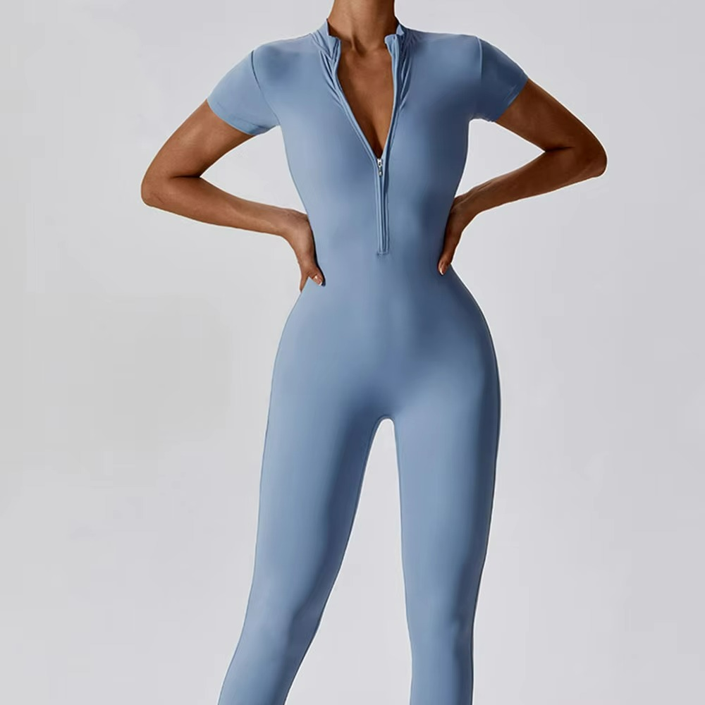 Rivka | Zipped Pilates Jumpsuit for Sleek Control TARHUS  Pilates Jumpsuit