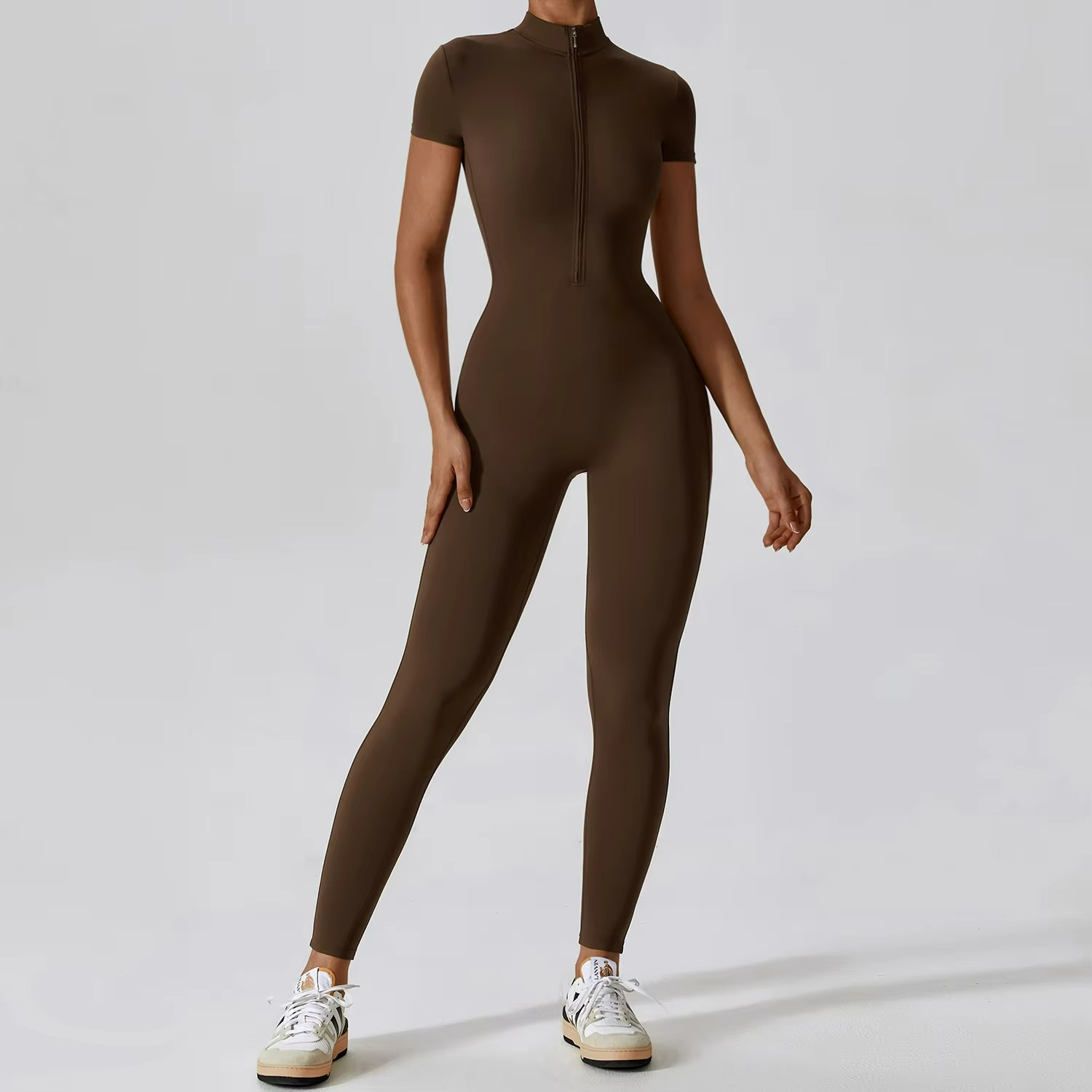 Tessan | Zip-Front Pilates Jumpsuit for Confident Grace TARHUS  Pilates Jumpsuit
