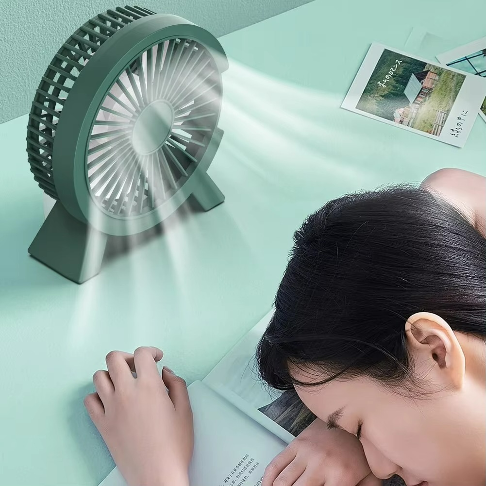 Brisair | Mini Cooling Fan – Portable USB Desk Fan with Quiet Airflow & Elegant Design