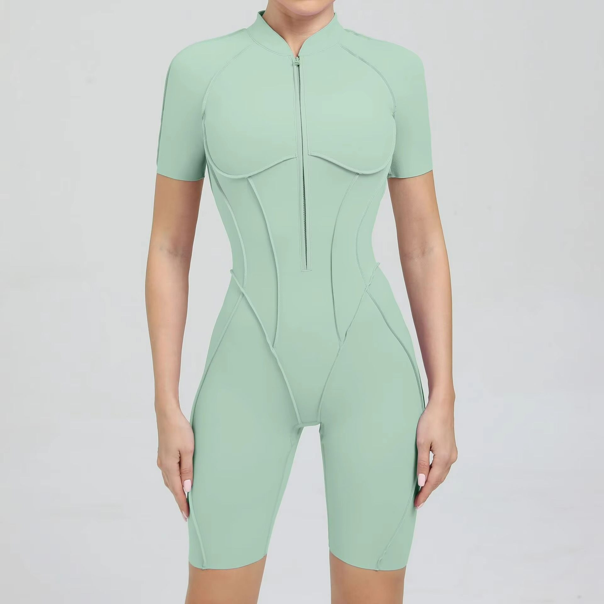 Elastica | Backless Pilates Jumpsuit with Fitted Shorts - TARHUS