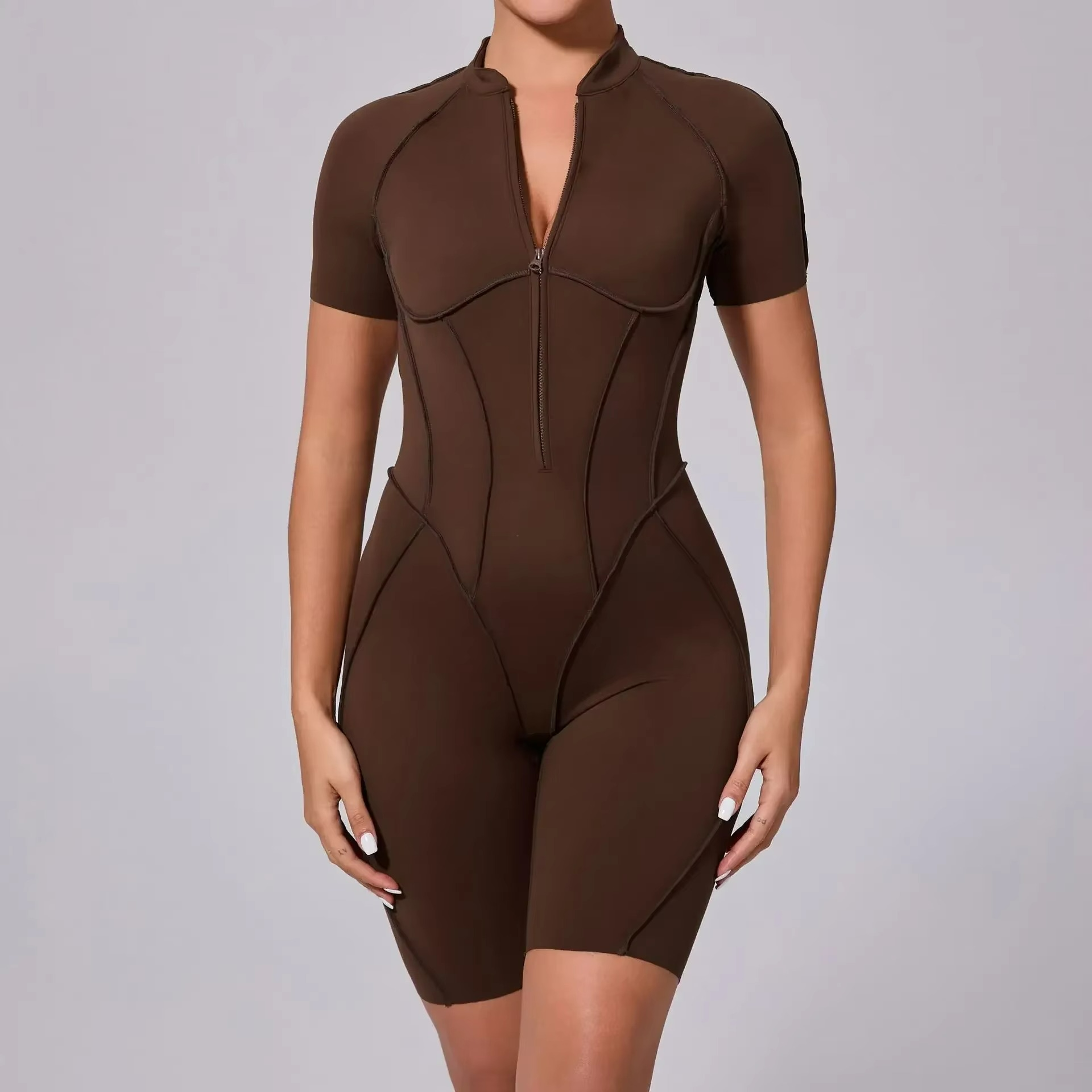 Elastica | Backless Pilates Jumpsuit with Fitted Shorts - TARHUS