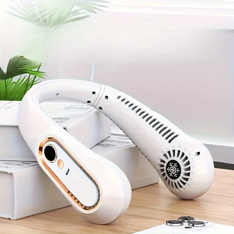 Portable USB Neck Fan – Super Ice Cooling, Adjustable Personal Fan for Summer TARHUS