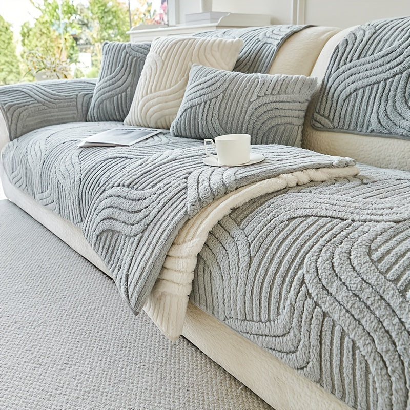 Luxury Plush Non-Slip Sofa Cover – Breathable Pet-Friendly Couch Protector - TARHUS