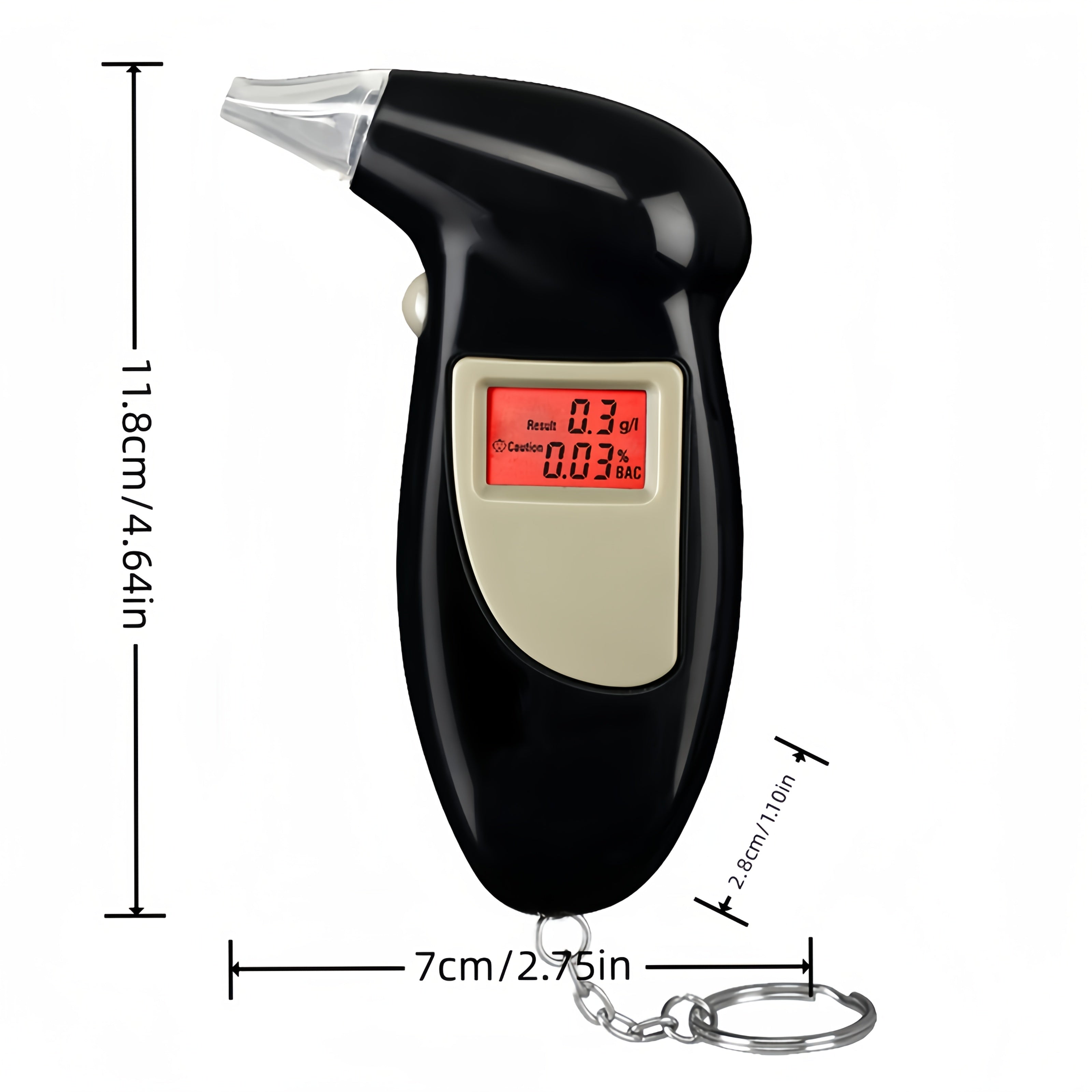 Digital Breath Alcohol Tester – Portable BAC Analyzer with LCD Display TARHUS