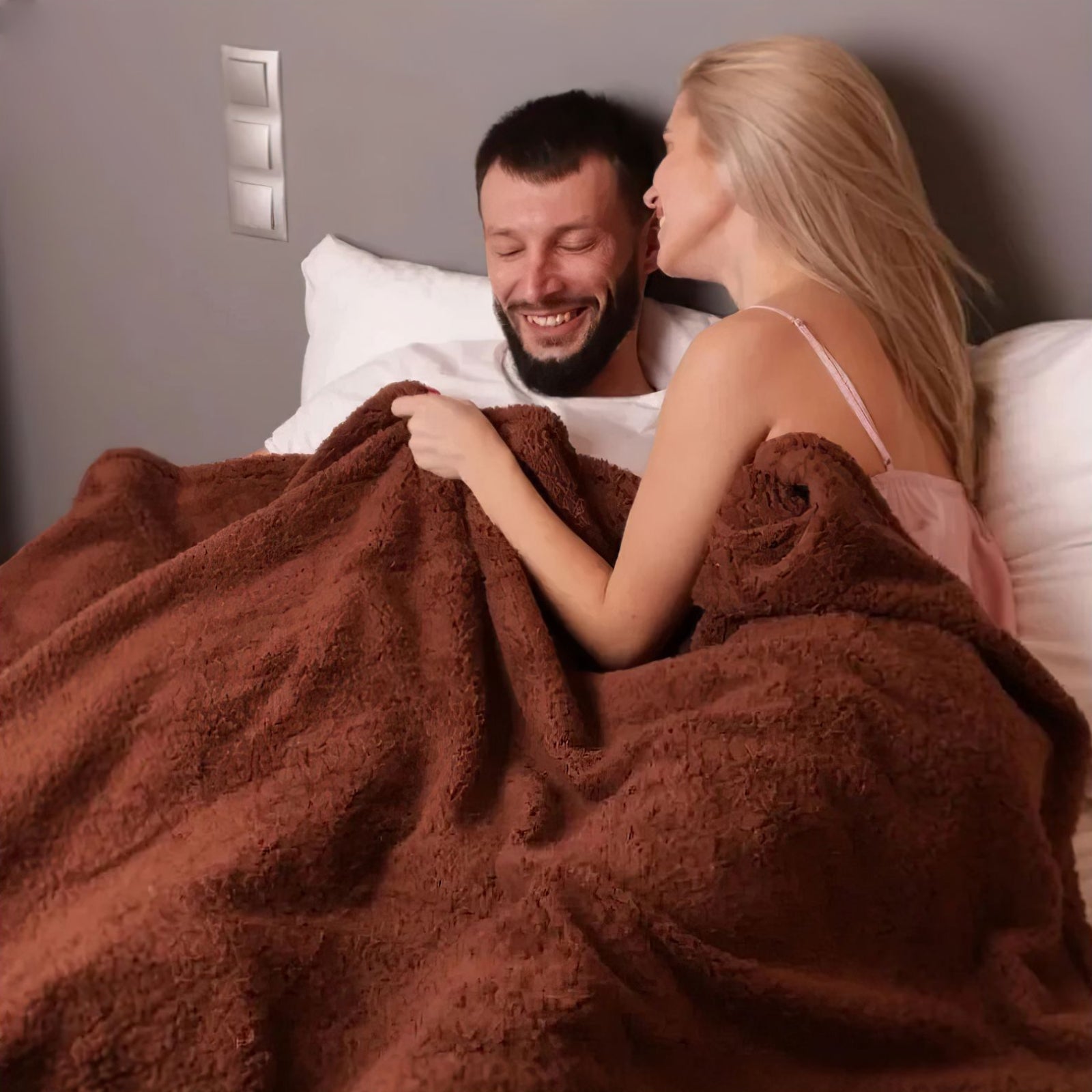 Waterproof Lovers Blanket – Soft, Washable Fleece Blanket for Couples, Travel, Sofa or Bed Protection