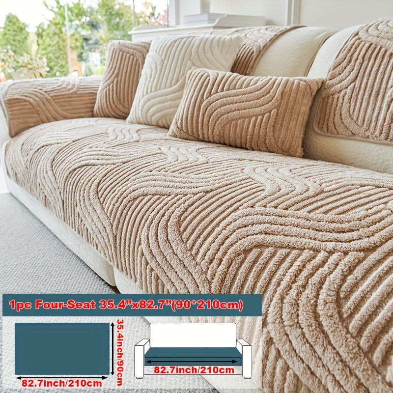 Luxury Plush Non-Slip Sofa Cover – Breathable Pet-Friendly Couch Protector - TARHUS