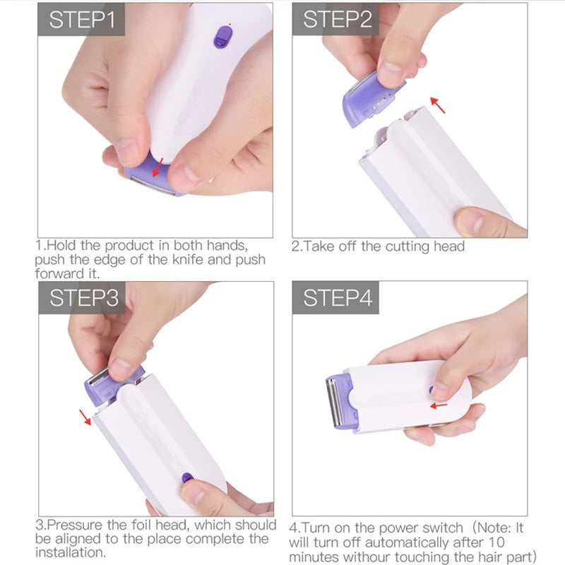 Instant Smooth Hair Eraser – Painless Hair Removal Tool for Legs, Arms, Face & Bikini Line | - TARHUS