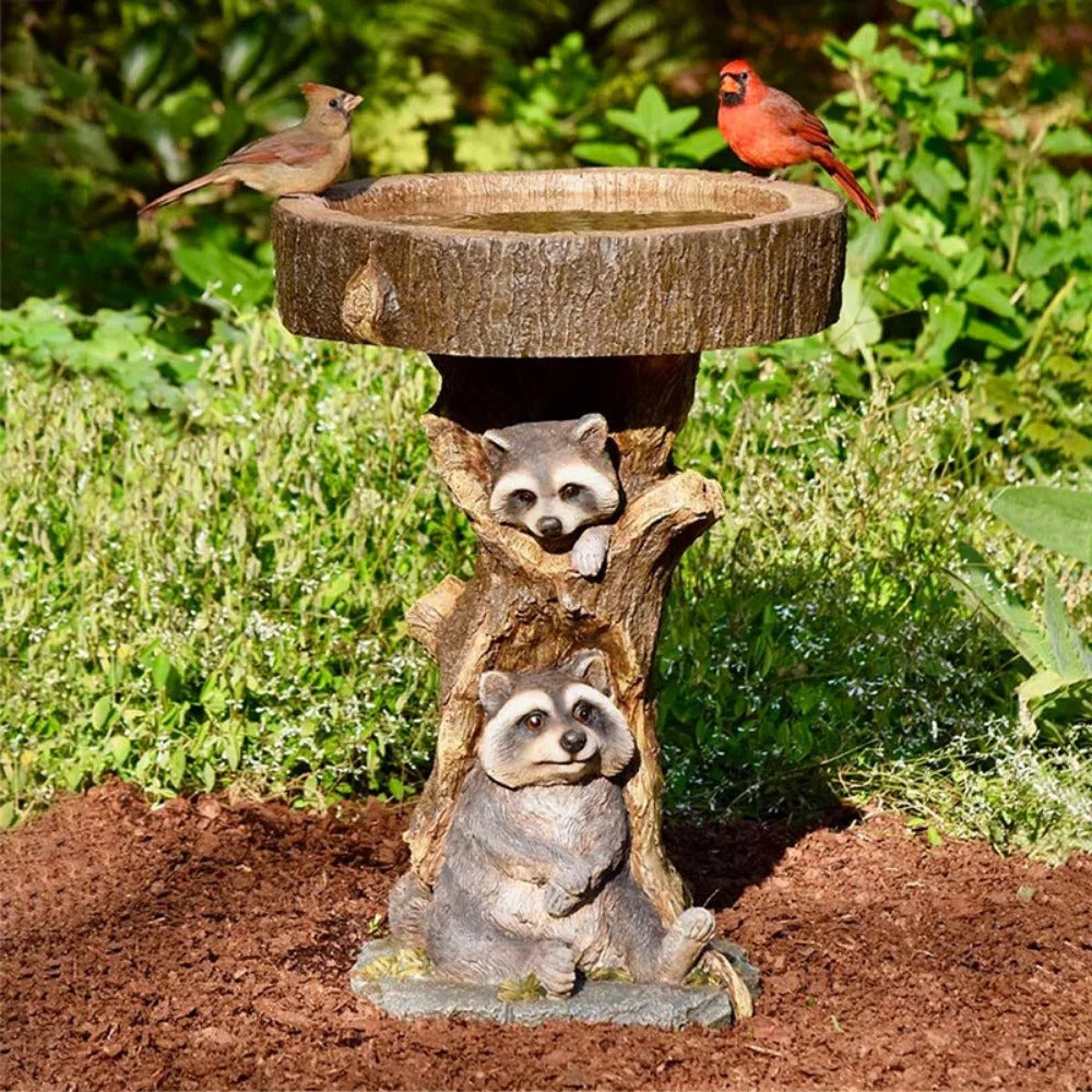 Cute Animal Wooden Bird Feeder - Decorative Outdoor Hanging Bird House TARHUS