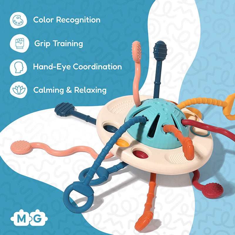 Montessori | Silicone Pulling Toy – Sensory Development & Teething Relief TARHUS