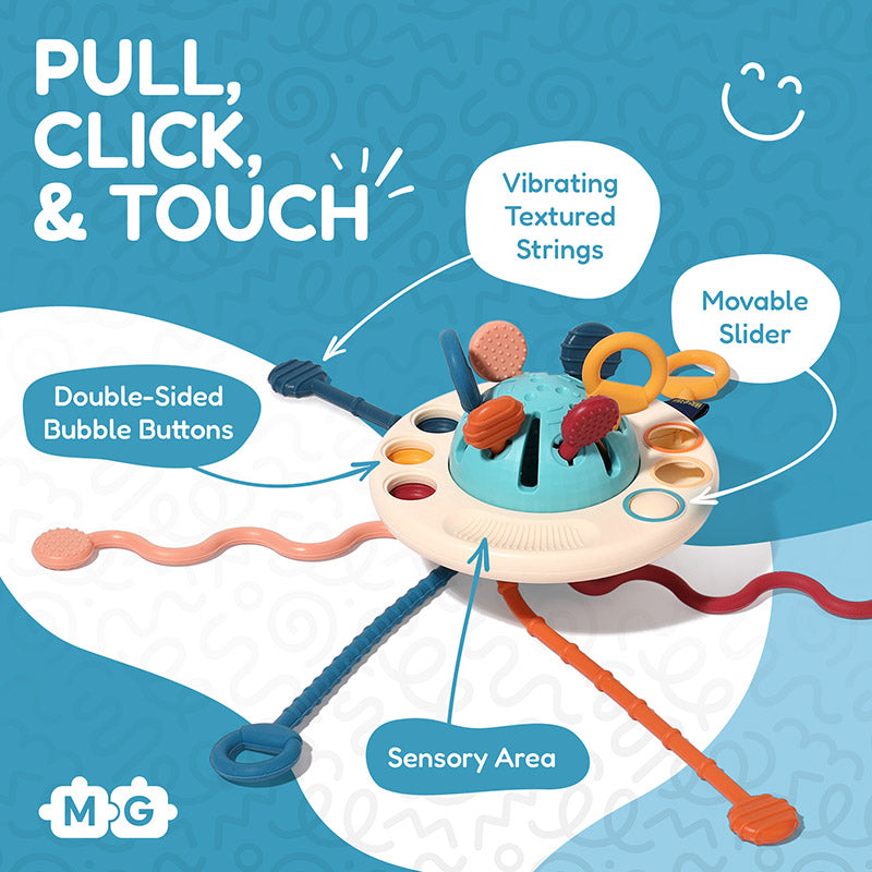 Montessori | Silicone Pulling Toy – Sensory Development & Teething Relief TARHUS