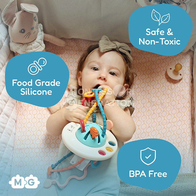 Montessori | Silicone Pulling Toy – Sensory Development & Teething Relief TARHUS