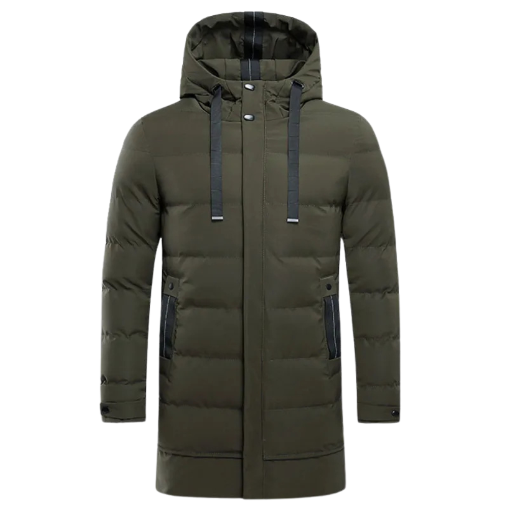Men’s Longline Puffer Down Jacket – Ultimate Warmth
