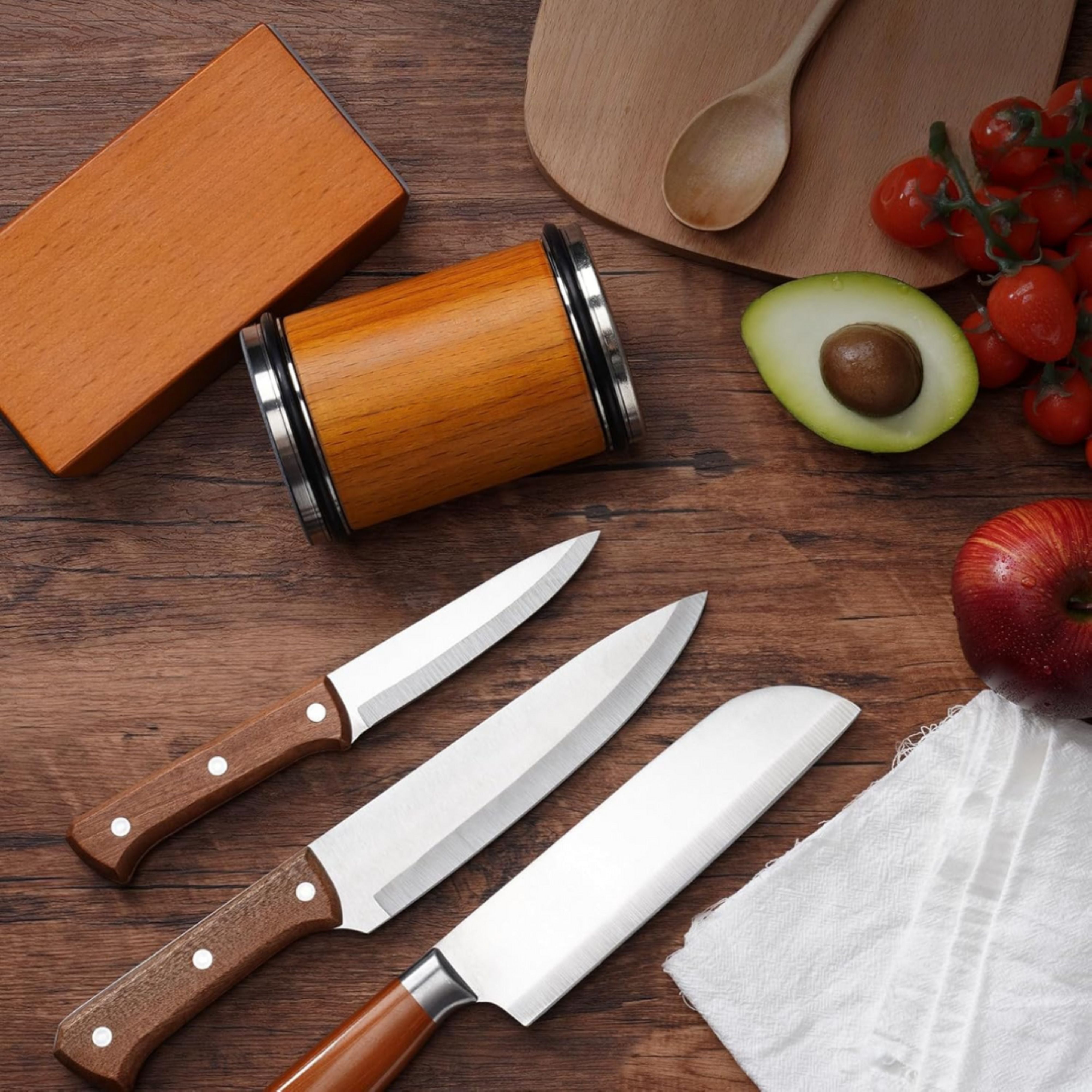 Rolling Knife Sharpener – Precision Edge Tool for Kitchen Knives | Compact, Handheld & Easy to Use - TARHUS