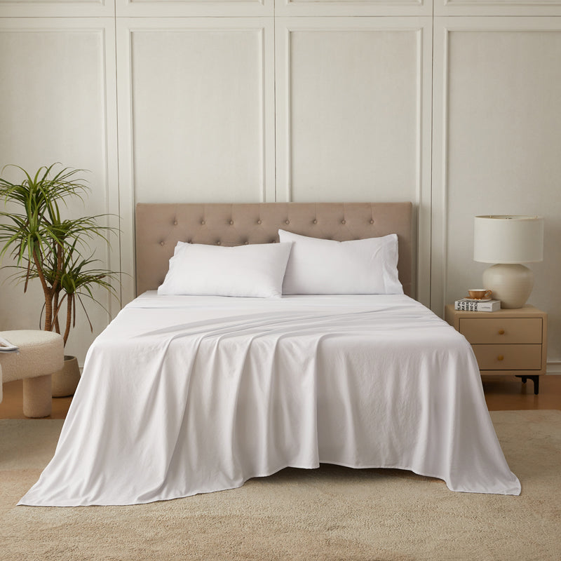 4-Piece Ultra-Soft Organic Softwash Cotton Bed Sheet Set TARHUS  Sheet Set