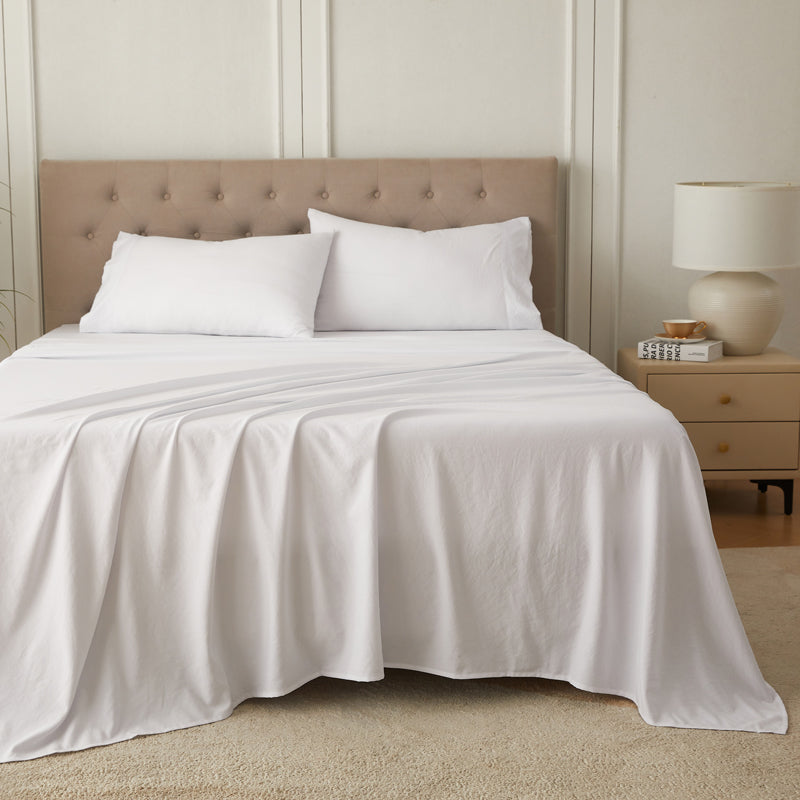 4-Piece Ultra-Soft Organic Softwash Cotton Bed Sheet Set TARHUS  Sheet Set