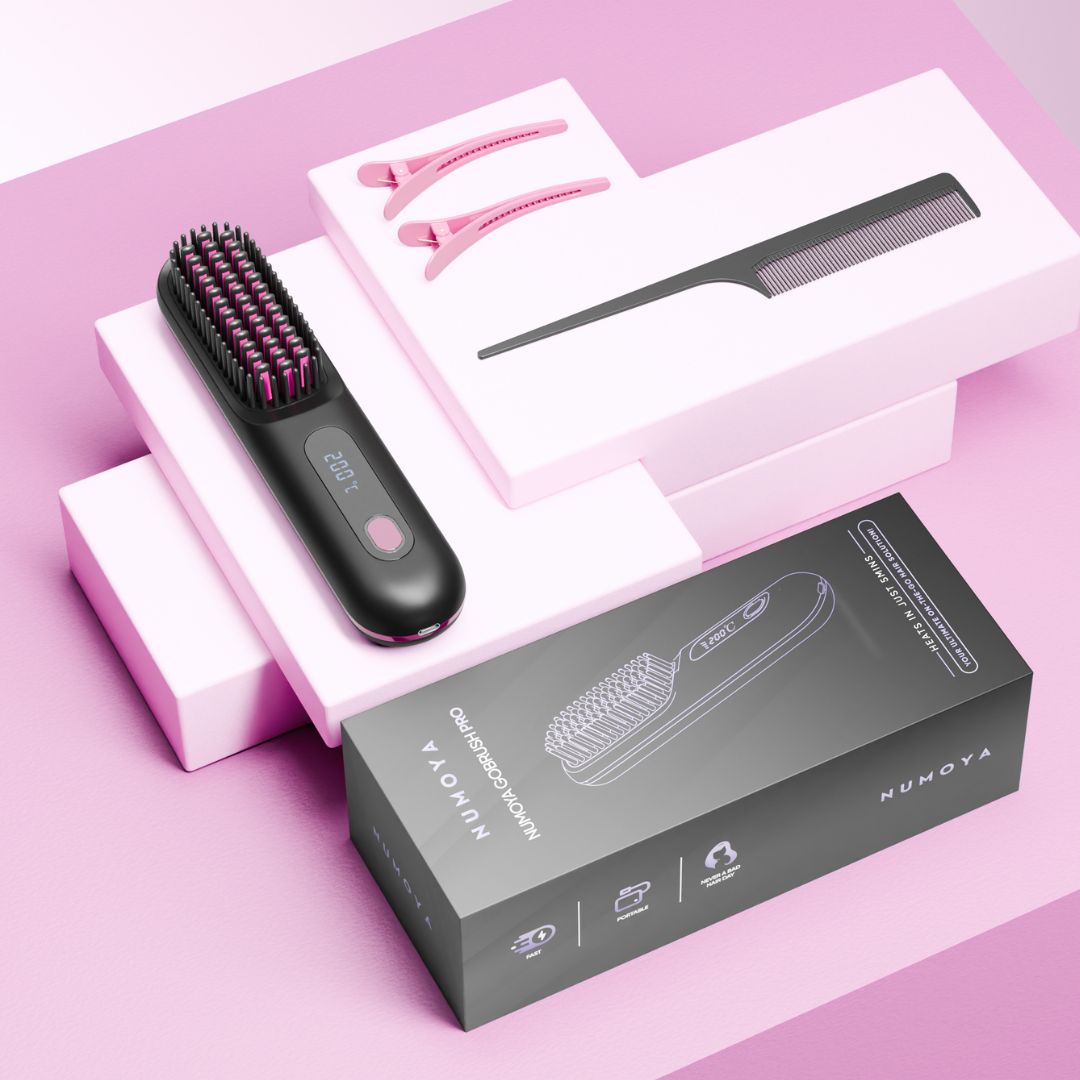 [NEW] Numoya Portable Straightener Brush - GoBrush PRO TARHUS