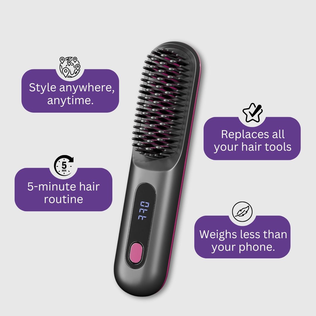 [NEW] Numoya Portable Straightener Brush - GoBrush PRO TARHUS