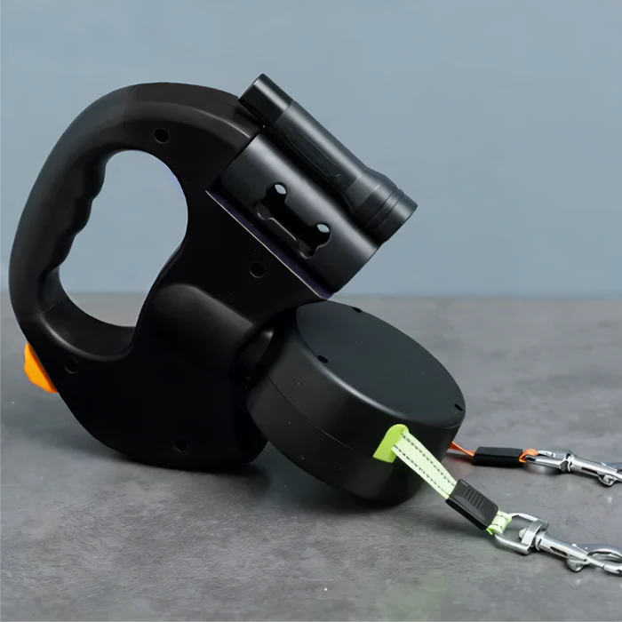 Dual Dog Leash – Tangle-Free Two-Dog Leash with 360° Swivel & Built-In LED Light - TARHUS