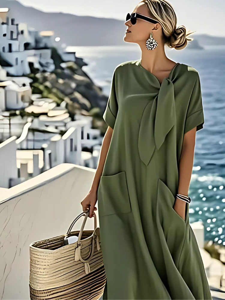 Coastal | Tie-Neck Maxi Dress TARHUS