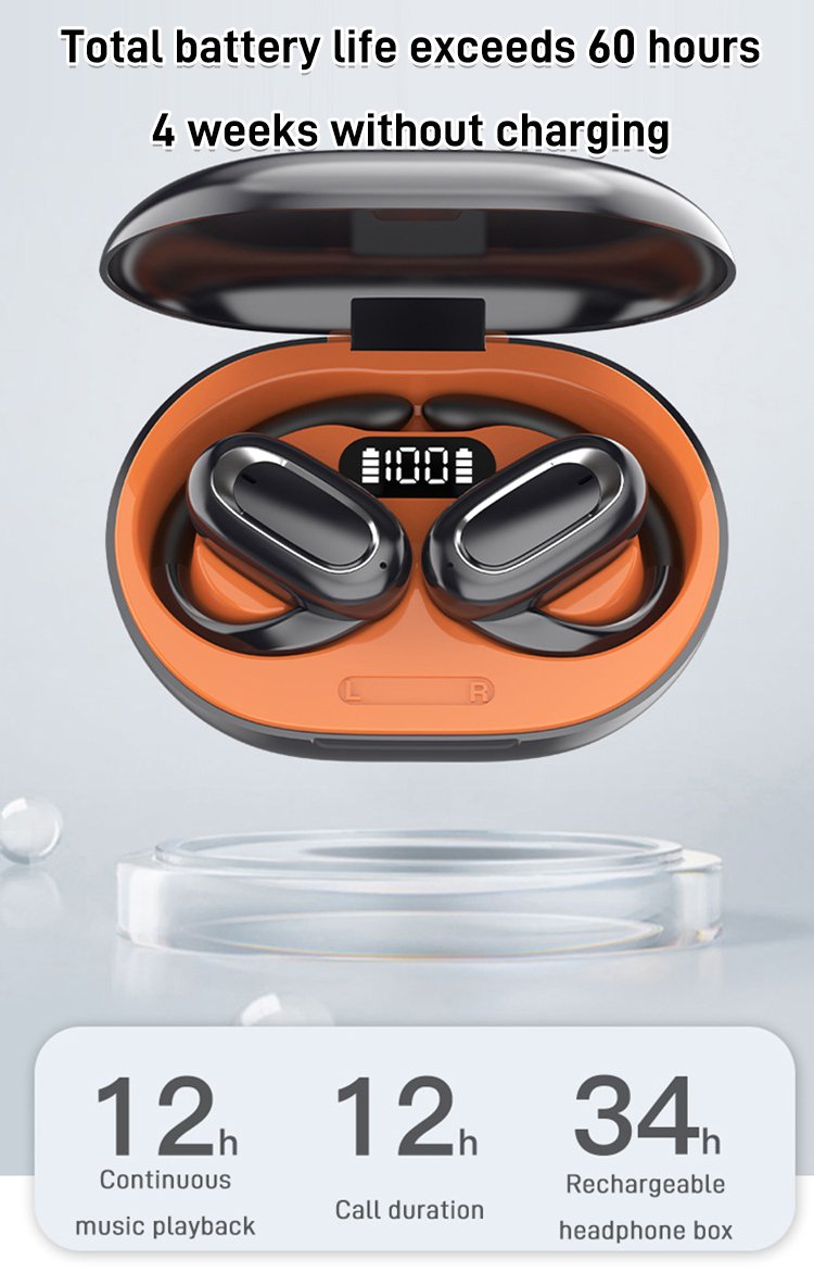 3D Surround Sound Bluetooth Earbuds – Open-Ear Wireless OWS Headphones - TARHUS