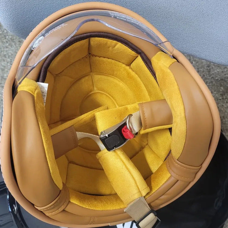 The Street King | Vintage Open Face Helmet – DOT & ECE Approved TARHUS