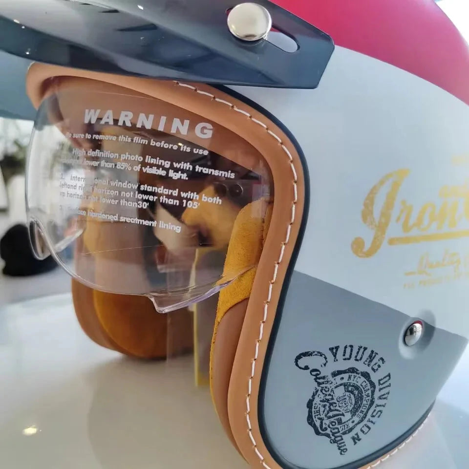 The Street King | Vintage Open Face Helmet – DOT & ECE Approved TARHUS