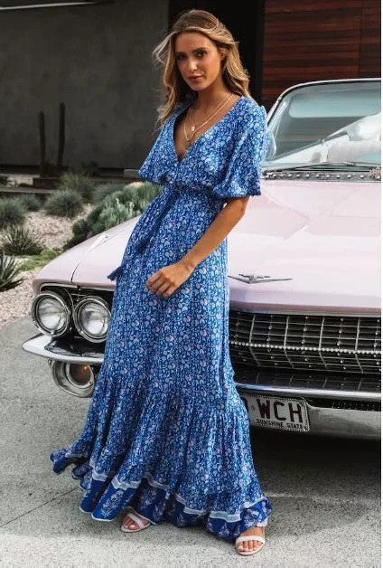Vintage Button Maxi Dress - TARHUS