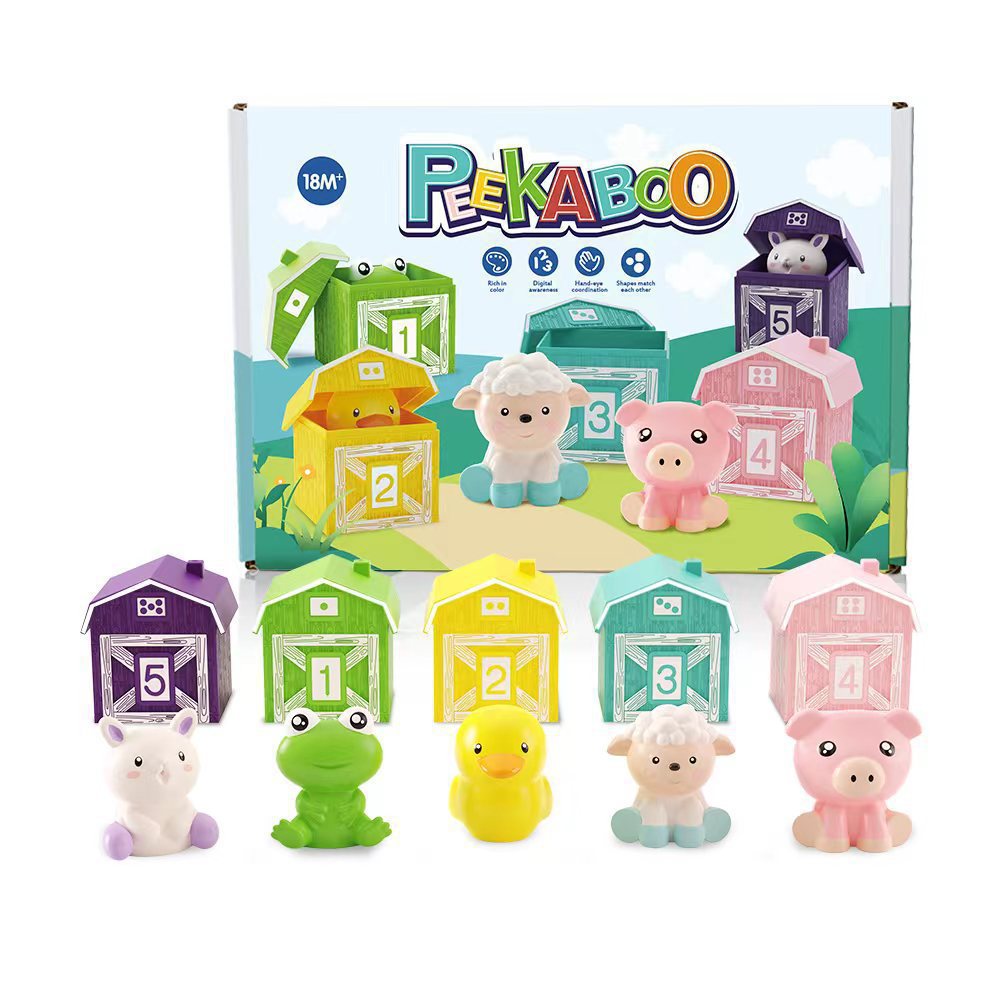 KidFarm - Colourful Animal Barn Set – Montessori Toy