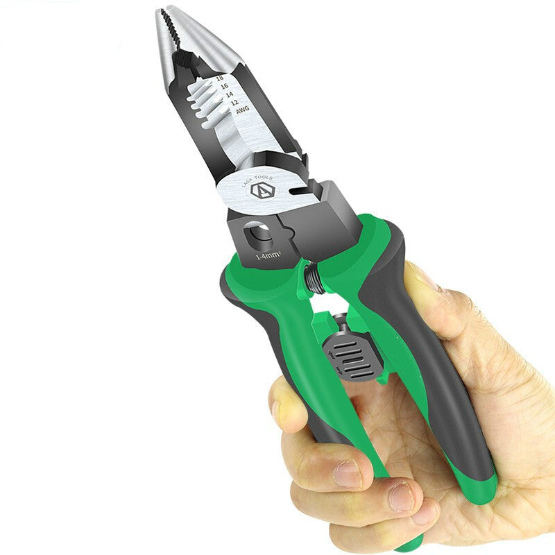 Professional Electrician’s 9-in-1 Cutting & Stripping Pliers – Multi-Tool