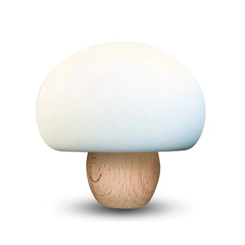 FungiWood Mushroom Lamp – Wooden LED Night Light Tarhus